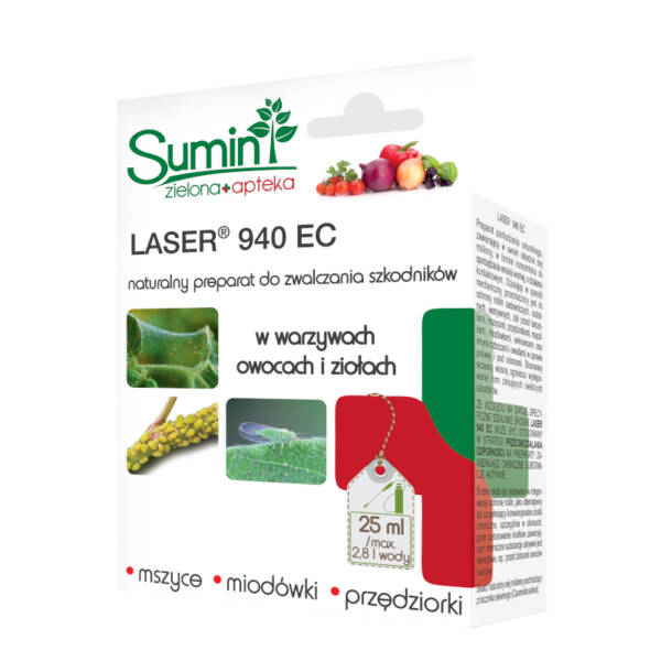  Sumin LASER 940 EC 25 ml zwalcza szkodniki –  warzyw, ziół, owoców 
